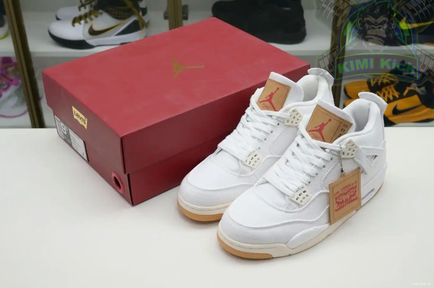 Jordan white 4 levis tag) (levis Kimikick Air Jordan 0808